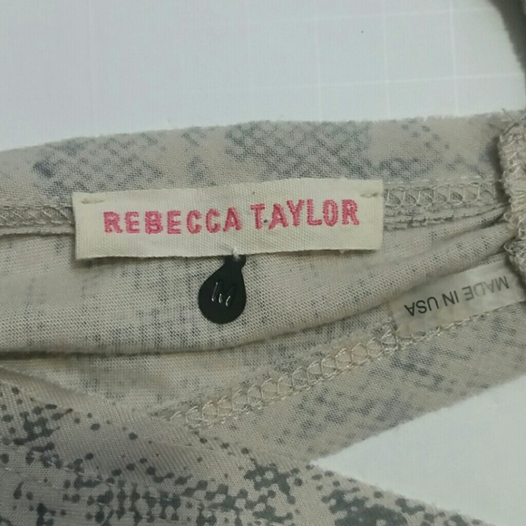 Rebecca Taylor Dress Snakeskin Medium Grey Beige - Picture 5 of 8